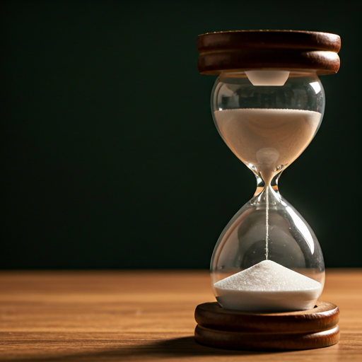 Hourglass background symbolizing time management